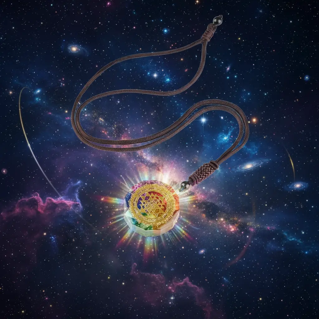 Chakra Orgonite Necklace_Cosmic Starry Sky Background Chakra Orgonite Necklace_Cosmic Starry Sky Background