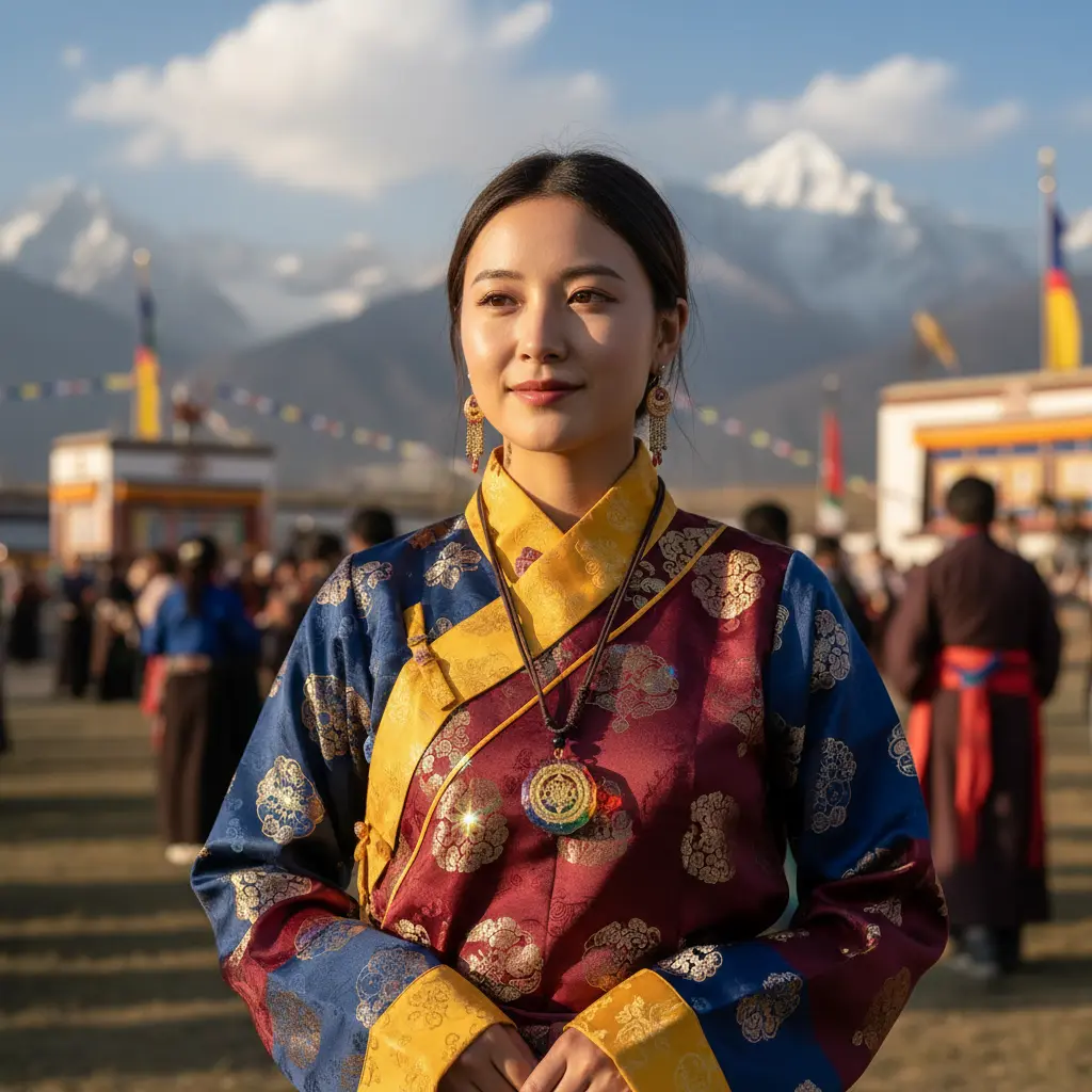 Chakra Orgonite Necklace_Tibetan Festival Scene Chakra Orgonite Necklace_Tibetan Festival Scene