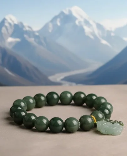 Himalayan Peaks Backdrop for Jade Bracelet Himalayan Peaks Backdrop for Jade Bracelet
