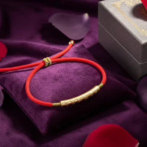 Tibetan Red String Bracelet for Luck & Protection