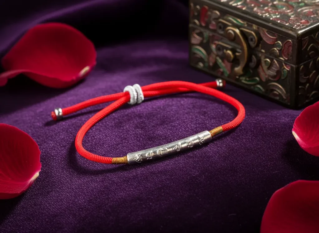 Silver red string bracelet product image Silver red string bracelet product image