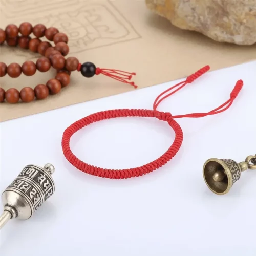 Tibetan Buddhist Knot Lucky Rope Bracelet – Handmade Blessed Protection Bracelet