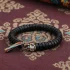 Authentic tibetan coconut shell prayer bead bracelet with colorful tassel