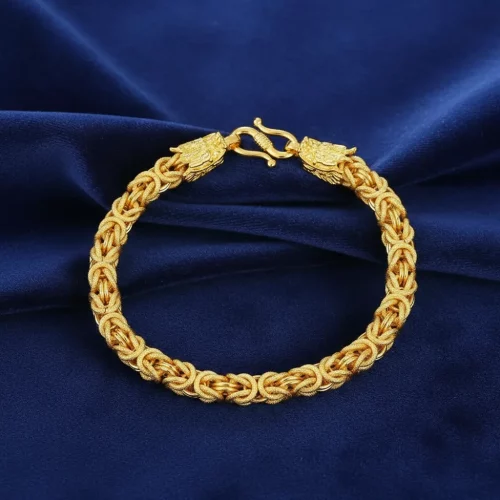Byzantine gold dragon bracelet handmade chinese dragon jewelry