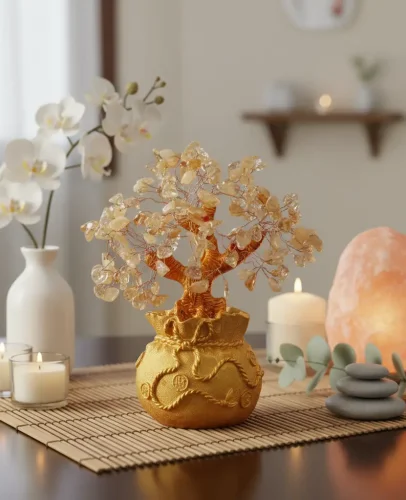 Citrine Tree for Spa and Wellness Space Decor