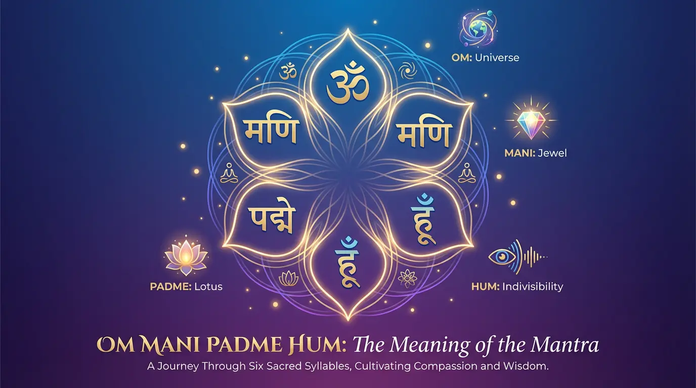 Om mani padme hum mantra meaning six sacred syllables explained