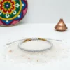 Tibetan Knot Bracelet Handmade - Peace & Harmony Blessed - Gray