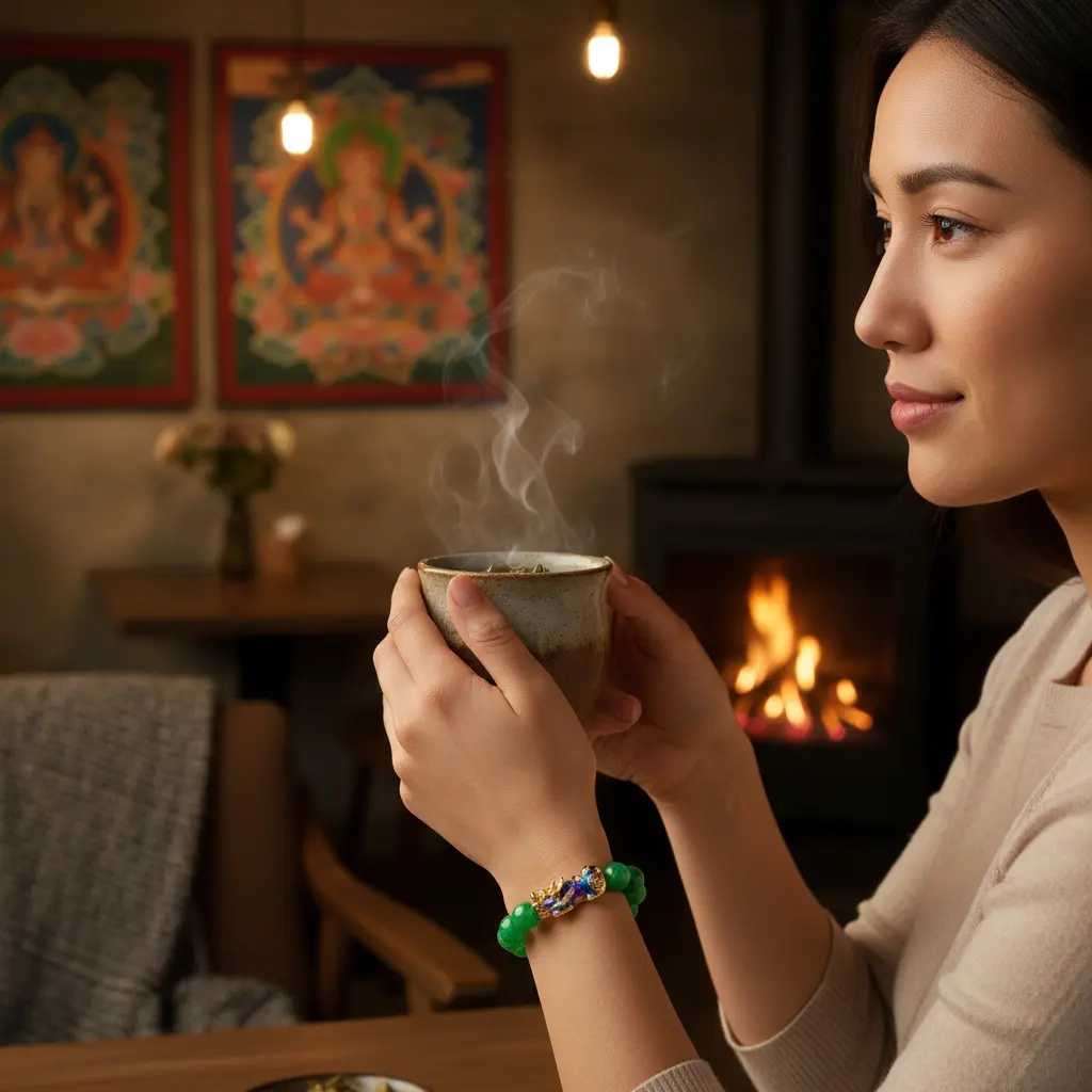 Tibetan Jade Pixiu Bracelet Lifestyle - Tea Ceremony Meditation Tibetan jade pixiu bracelet lifestyle tea ceremony meditation