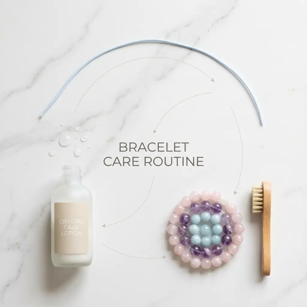 Common physical causes of crystal bracelet breaking water, lotions, and worn elastic cord