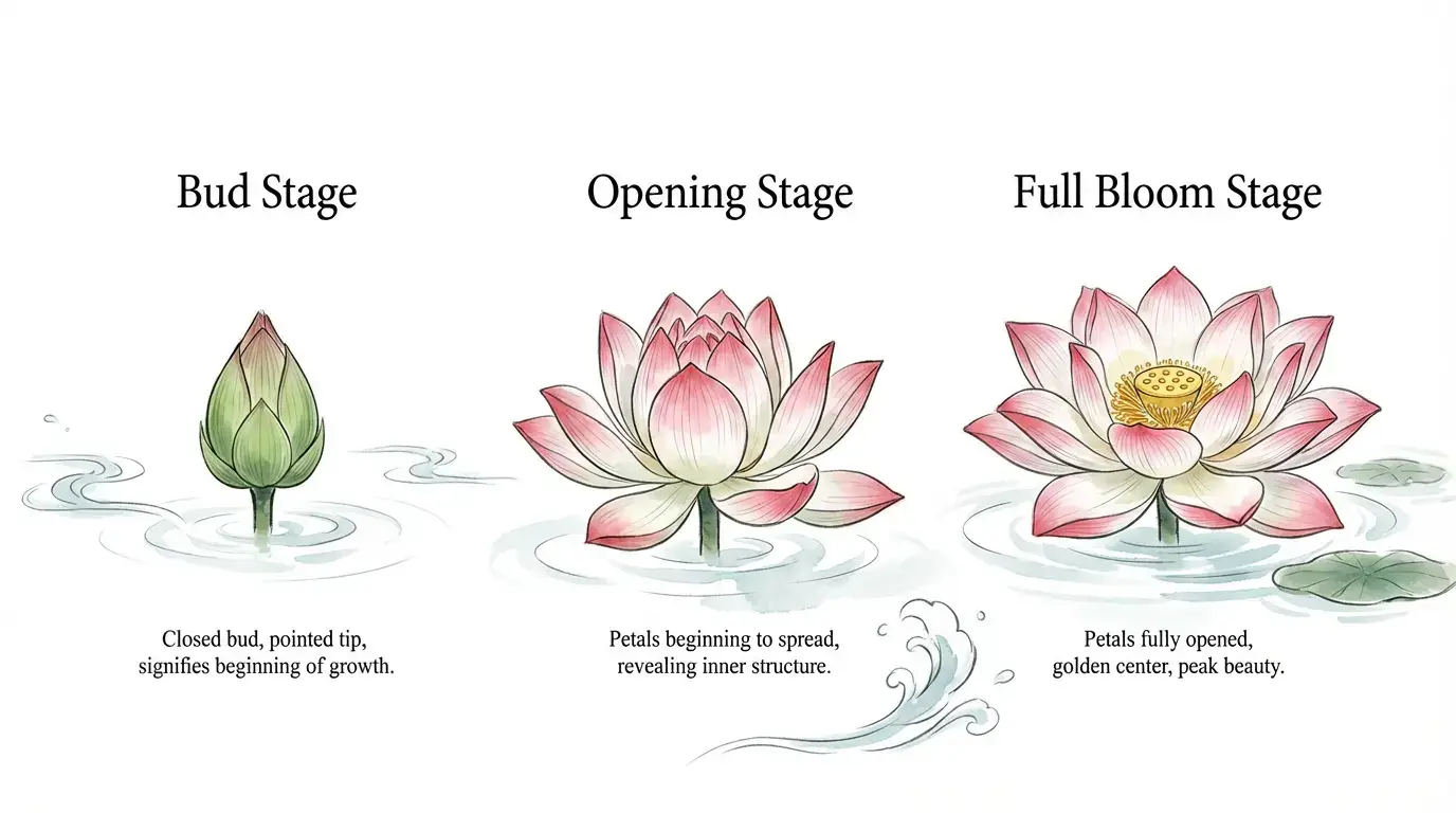Lotus growth stages diagram