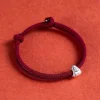 Red String Fu Lucky Bracelet - Dark Red