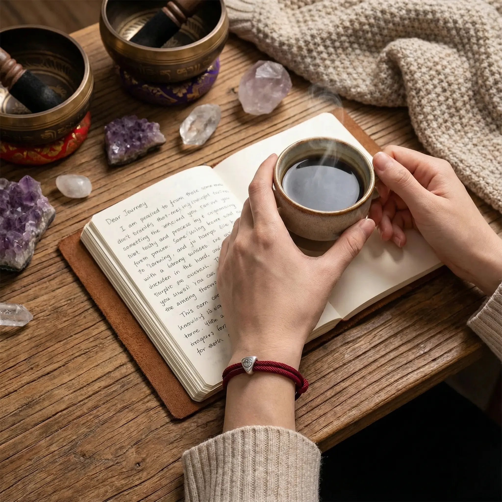 Spiritual Journaling with Fu Bracelet and Meditation Tools Spiritual journaling with fu bracelet and meditation tools