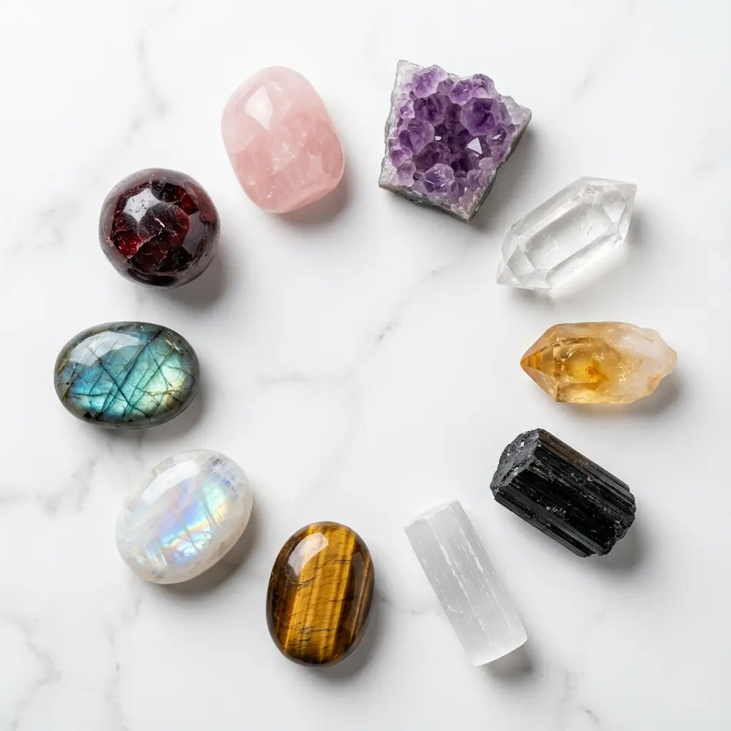 Ten healing crystals
