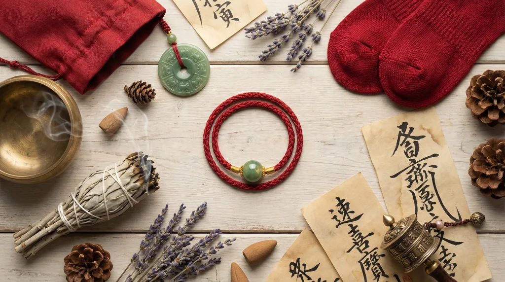 Tai sui protection red string jade 2026 chinese zodiac