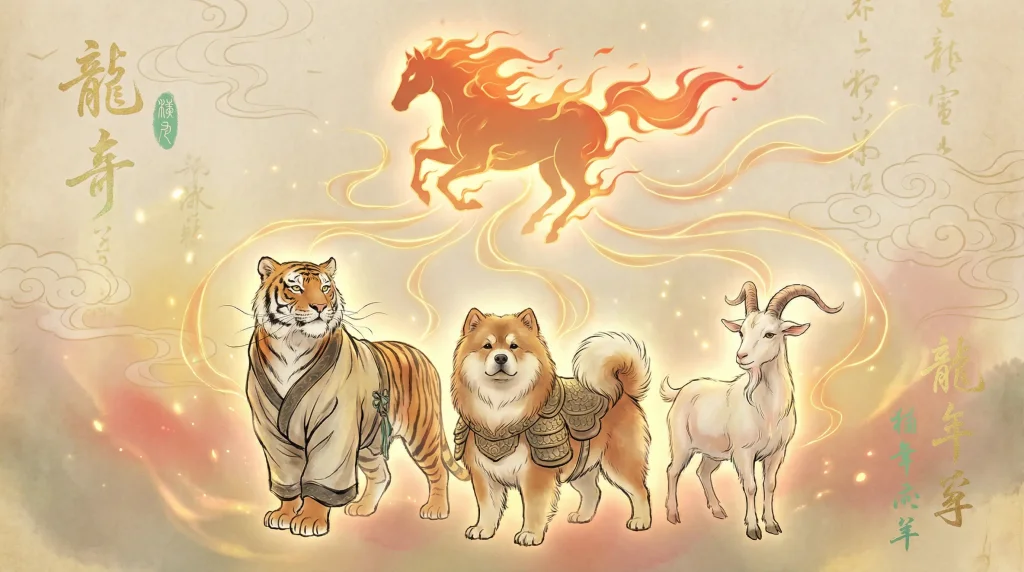 Tiger dog goat compatible fire horse 2026