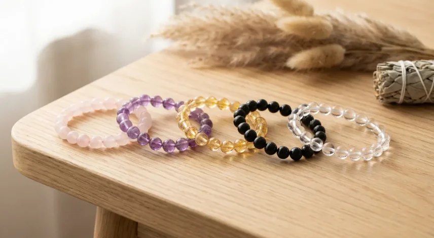 Authentic crystal healing bracelets collection