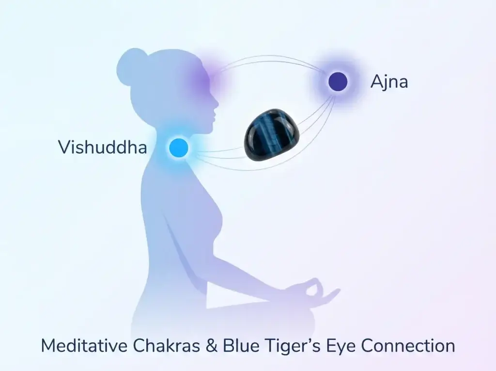 Blue tigers eye chakra diagram