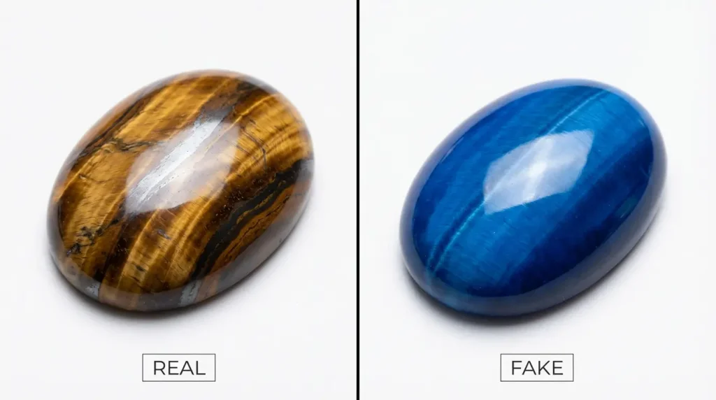 Real vs fake tiger eye authentication guide