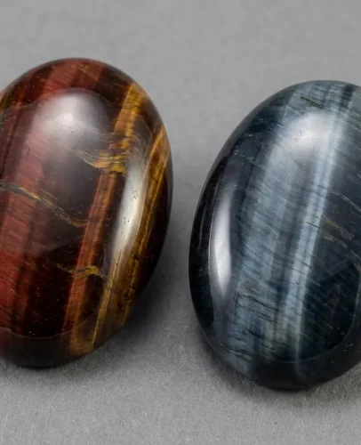 Red tiger eye vs blue tiger eye color comparison