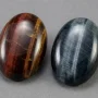 Red tiger eye vs blue tiger eye color comparison