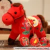 Year of the Horse Plush Doll – Lucky Zodiac Gift - Red Dragon/Phoenix/Lotus Horse(Random Pattern), 20*9.5*16cm