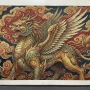 Traditional chinese pixiu wealth guardian dragon headed lion creature