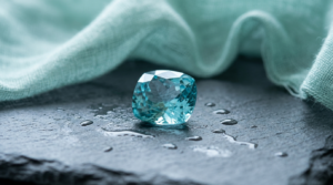 Aquamarine Pisces birthstone — translucent ocean-blue gemstone representing the water sign's emotional clarity and spiritual depth