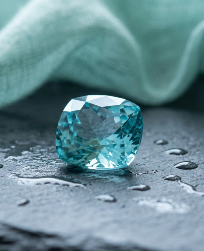 Pisces Birthstone Aquamarine Aquamarine Pisces birthstone — translucent ocean-blue gemstone representing the water sign's emotional clarity and spiritual depth