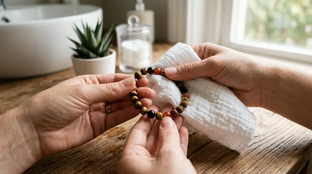 Wet Crystal Bracelet Drying Care