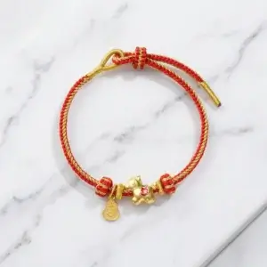 Year of the Horse Red String Copper Bracelet