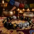 Pixiu black obsidian bracelet tibetan altar setup.webp