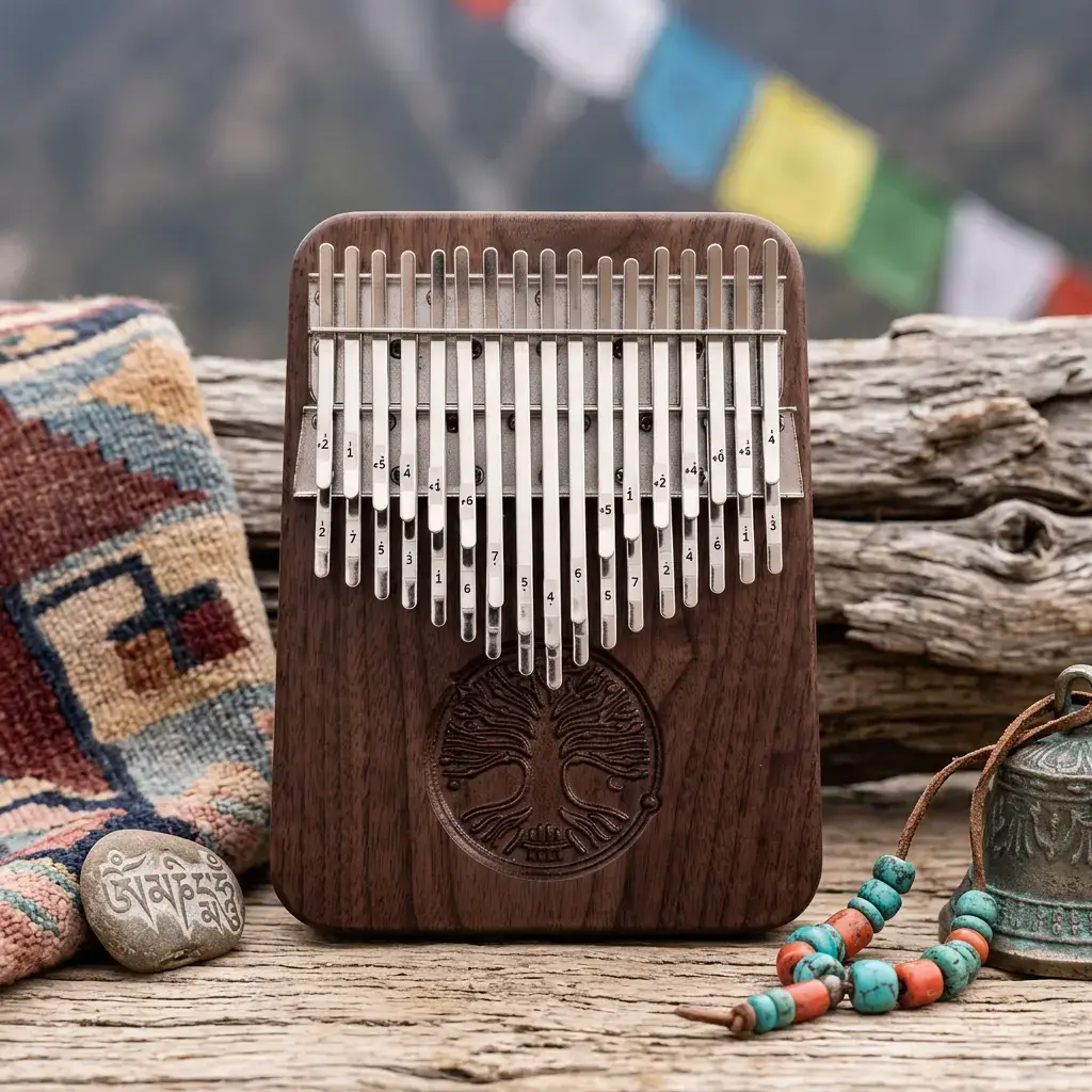 34-Key Black Walnut Kalimba Tree of Life PotalaStore 34 Key Black Walnut Kalimba Tree of Life PotalaStore