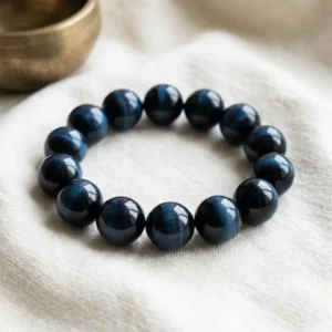 Blue Tiger Eye Protection & Wealth Bracelet