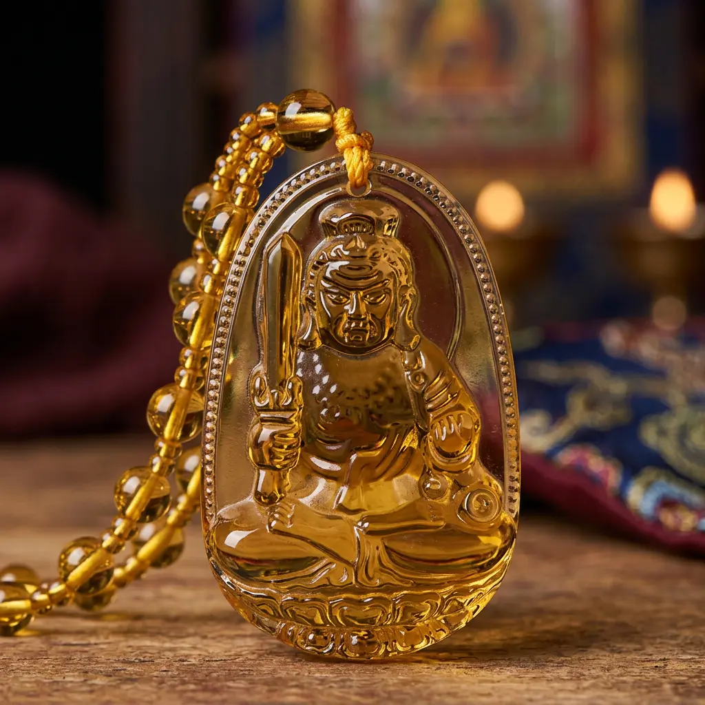 citrine-acala-fudo-myo-o-pendant-necklace-rooster-zodiac Citrine acala fudo myo o pendant necklace rooster zodiac