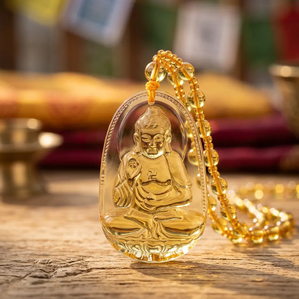 citrine-amitabha-buddha-pendant-necklace-dog-pig-zodiac Citrine amitabha buddha pendant necklace dog pig zodiac