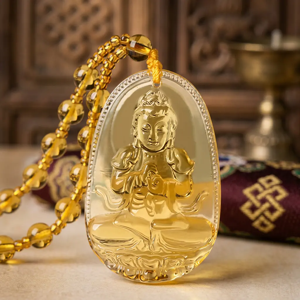 citrine-mahavairocana-buddha-pendant-necklace-goat-monkey-zodiac Citrine mahavairocana buddha pendant necklace goat monkey zodiac