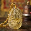 Citrine Guardian Buddha Necklace – Zodiac Amulet