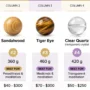 5 Types of Tibetan Mala Beads Comparison Chart Comparison chart of 5 Tibetan mala bead types for meditation ranked by monks: bodhi seed, sandalwood, tiger eye, clear quartz, and yak bone with weight, best use, and price range