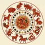 Illustration of all 12 Chinese zodiac animals arranged in a circle with July 2026 and lunar calendar imagery