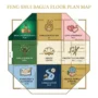 feng-shui-bagua-map-wealth-corner-xun-gua Feng shui Bagua map 3×3 grid showing the Xun gua (wealth corner) highlighted in the far back-left position, with the Wood element and southeast direction labeled