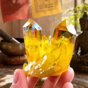 Natural Citrine Wealth Crystal – Monk-Blessed