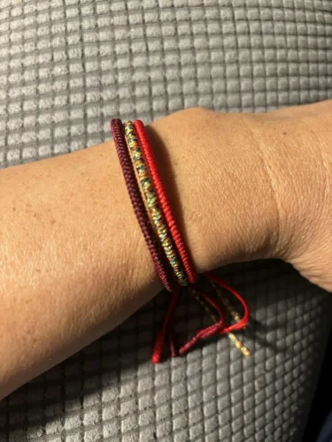 Click to view full screen Customer review photo for tibetan buddhist knot lucky rope bracelet