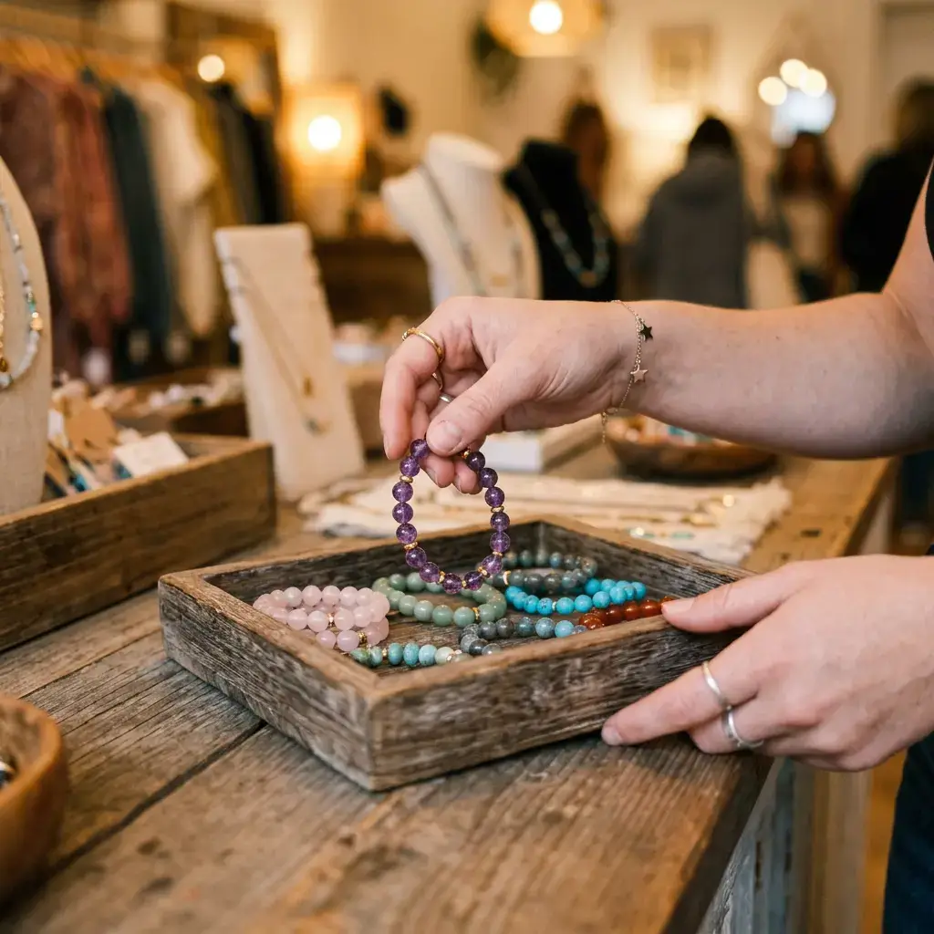 Choosing a crystal bracelet by intention