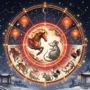 December 2026 Chinese Zodiac Horoscope Illustrated Chinese zodiac wheel for the December 2026 horoscope, showing the Fire Horse year transitioning into the Metal Rat month.