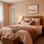 Feng Shui Bedroom for Love and Relationships Cozy feng shui bedroom with soft pink bedding, paired nightstands, and rose quartz for love