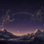 Horoskop na noční oblohu na listopad 2026 se souhvězdími Štíra a Střelce nad Himálajskými horami