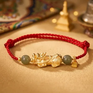 Pixiu Fu Red String Bracelet — Draw In Wealth, Wear Your Blessing