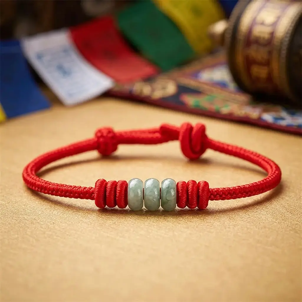 handmade-red-string-jade-bracelet-tibetan-prayer-flags.webp Handmade red string jade bracelet tibetan prayer flags.webp