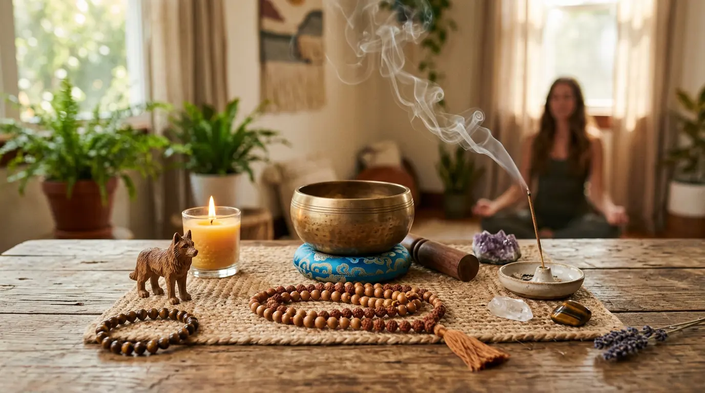 Honor spirit animal mala altar