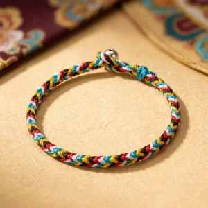 Tibet Handmade Five-Color Thread Protection Braid String Bracelet